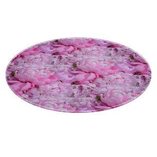 Pink and Purple Peonies Cutting Board