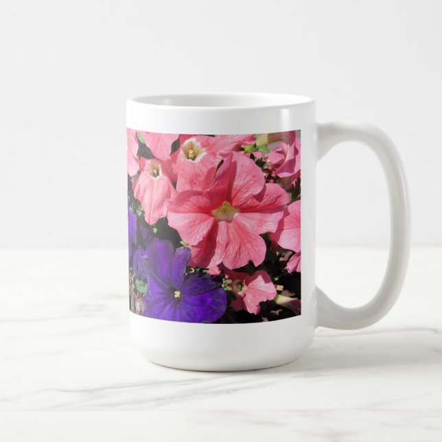 Pink and Purple Petunias Coffee Mug (Right)