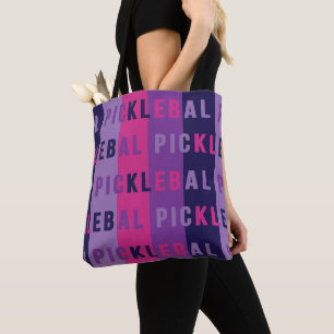 Pink and purple Pickleball Tote Bag
