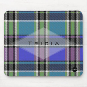 Pink and Purple Plaid Mousepad - HAMbyWG