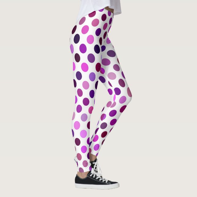 Pink and Purple Polka Dots Leggings (Right)