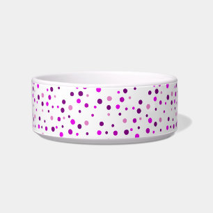 Pink and Purple Polka Dots Pet Bowls