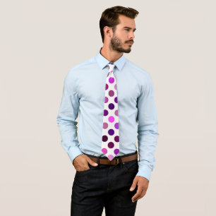 Pink and Purple Polka Dots Tie