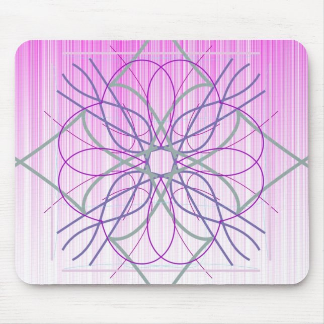 Pink And Purple Random Design Mouse Pad (Front)