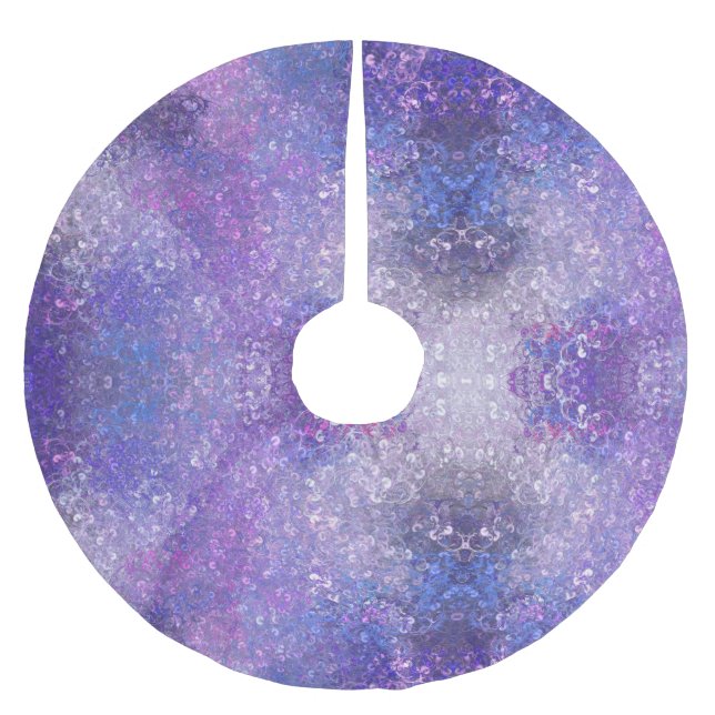Pink And Purple Sequins Bling  Brushed Polyester Tree Skirt (Front)