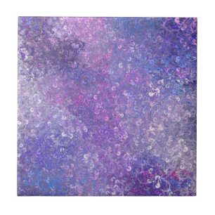 Pink And Purple Sequins Bling Ceramic Tile
