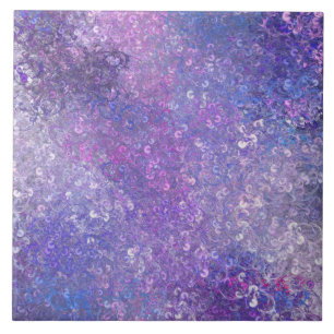 Pink And Purple Sequins Bling Ceramic Tile