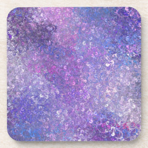 Pink And Purple Sequins Bling Coaster