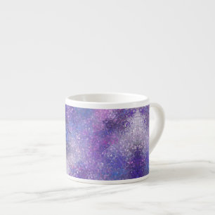 Pink And Purple Sequins Bling Espresso Cup