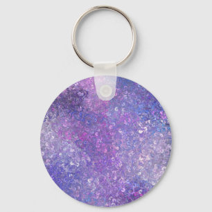 Pink And Purple Sequins Bling  Key Ring