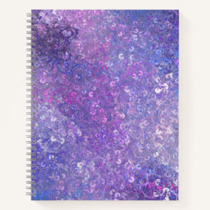 Pink And Purple Sequins Bling Notebook