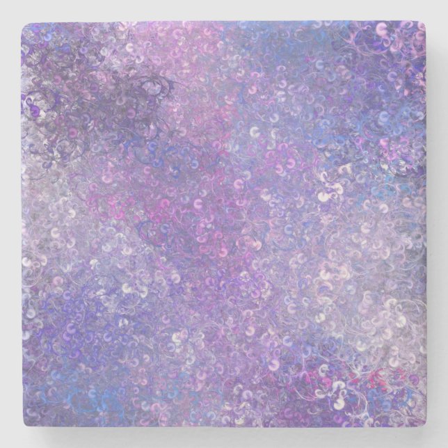 Pink And Purple Sequins Bling  Stone Coaster (Front)