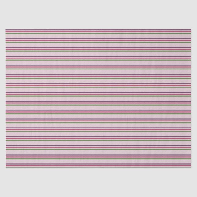 Pink and Purple Simple Stripe Tissue Paper (Front)