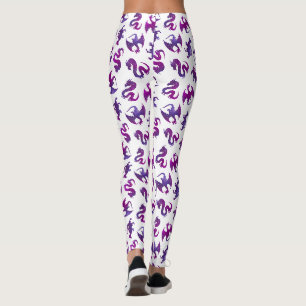 Pink and Purple Space Dragon Leggings