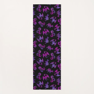 Pink and Purple Space Dragons Yoga Mat