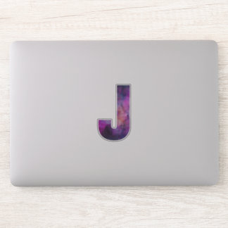 Pink and Purple Space Galaxy Letter J