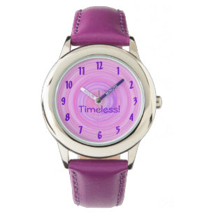 Pink and Purple Spiral Background Watch