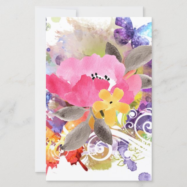 Pink and purple splash on     (Front)