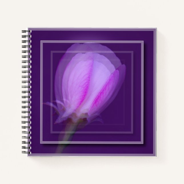 Pink and Purple Spring Floral Double -Take Fun Art Notebook (Front)