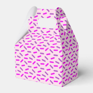 Pink and Purple Sprinkles Pattern Custom Favour Box