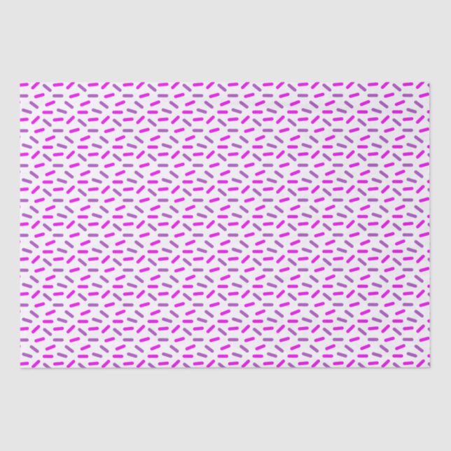 Pink and Purple Sprinkles Pattern Custom Tissue Paper (Front)