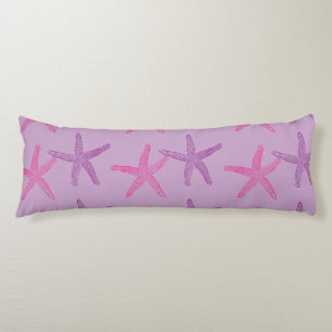 Pink and Purple Starfish Lilac Body Pillow