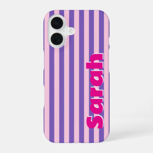 Pink and Purple Stripe Girls Phone Case