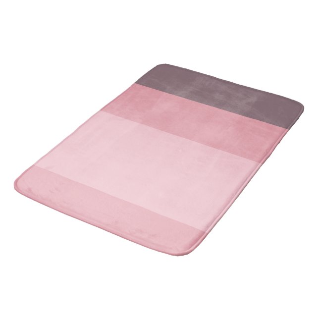 Pink and purple stripes bath mat (Angled)
