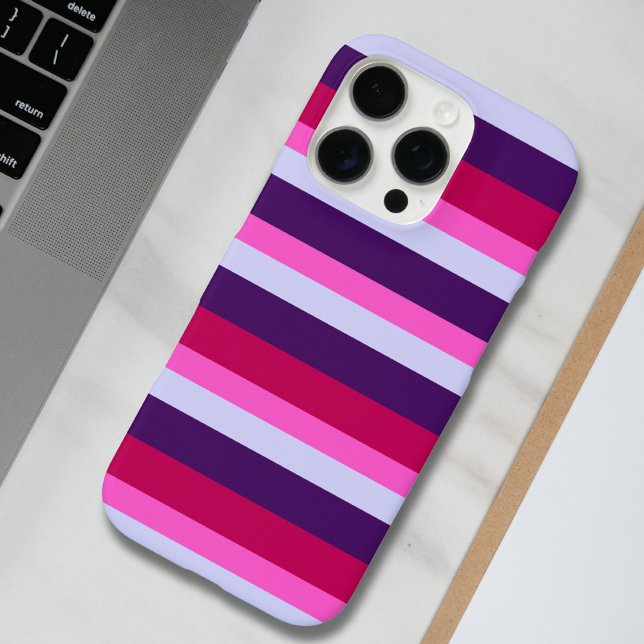 Pink and Purple Stripes Pattern Tote Bag Case-Mate iPhone Case (Creator Uploaded)