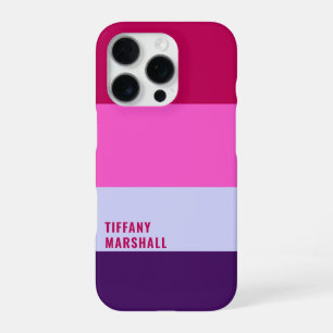 Pink and Purple Stripes Pattern Tote Bag iPhone 16 Pro Case