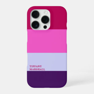 Pink and Purple Stripes Pattern Tote Bag iPhone 16 Pro Case