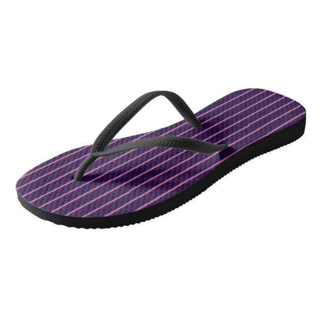 Pink and Purple Stripes Thongs (Angled)