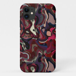 pink and purple swirl abstract iPhone 11 case