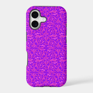 Pink and Purple Swirling Vines Pattern