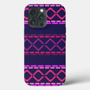 Pink and Purple Tribal Seamless Pattern iPhone 13 Pro Case