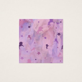 pink and purple unicorn and star design- girls squ