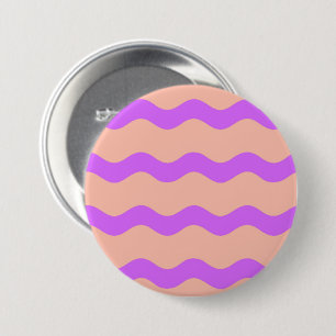 Pink and purple waves pattern 7.5 cm round badge