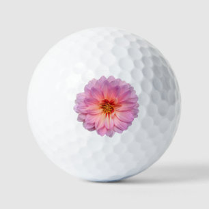 Pink and Purple Zinnia Flower Golf Balls