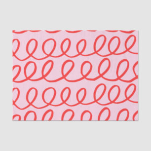 Pink and Red Abstract Tissue Paper