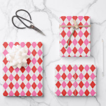 Pink and Red Argyle Christmas