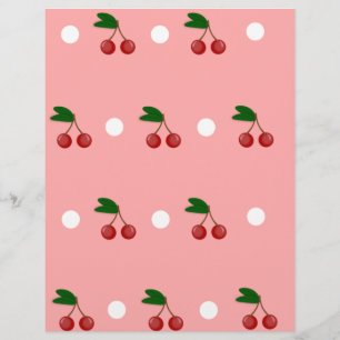 PInk and Red Cherry Pattern Soap Wrapper