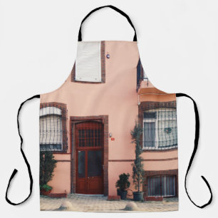 PINK AND RED CONCRETE BUILDING APRON
