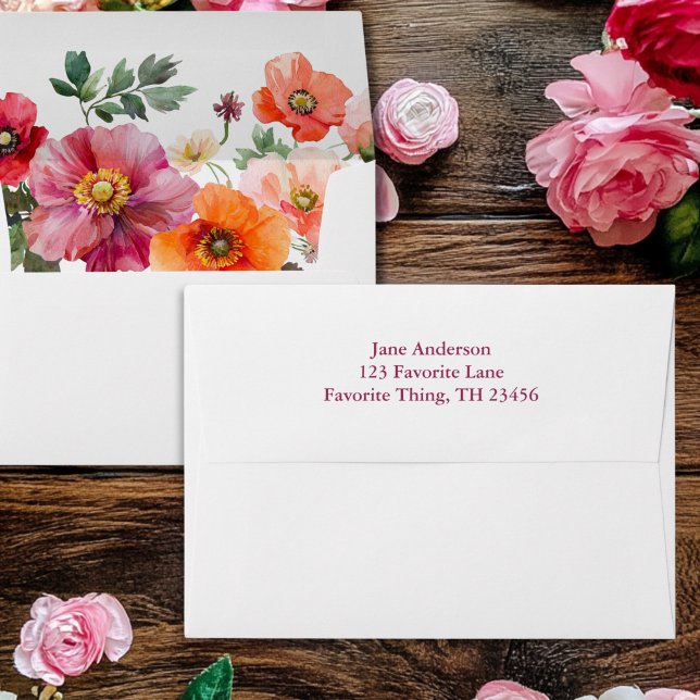 Pink and Red Floral Butterfly  Envelope (Creator Uploaded)