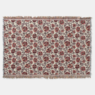 Pink and Red Floral  Throw Blanket