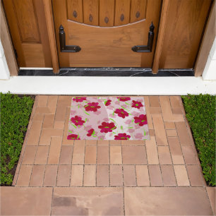 Pink and Red Flowers - Floral Doormat