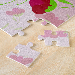 Pink and Red Flowers - Floral Jigsaw Puzzle