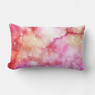 Pink And Red Galaxy Pattern Lumbar Cushion