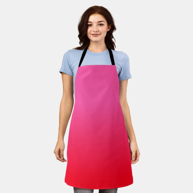 Pink and Red Gradient Apron (Worn)