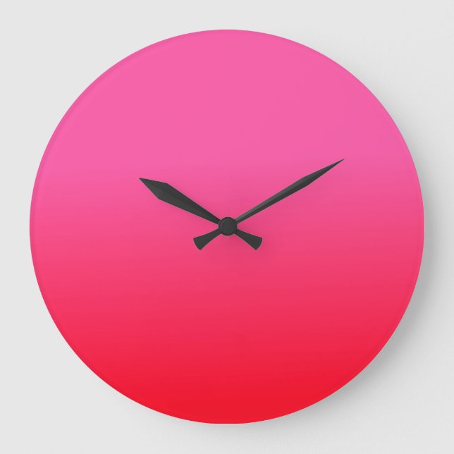 Pink and Red Gradient Large Clock (Front)