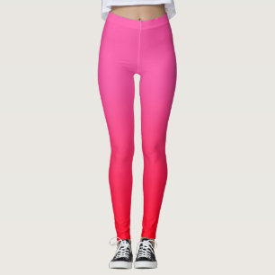 Pink and Red Gradient Leggings